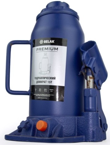 Домкрат бутылочный BELAK PREMIUM гидравлический 15т BAK.30018 [BAK.30018]
