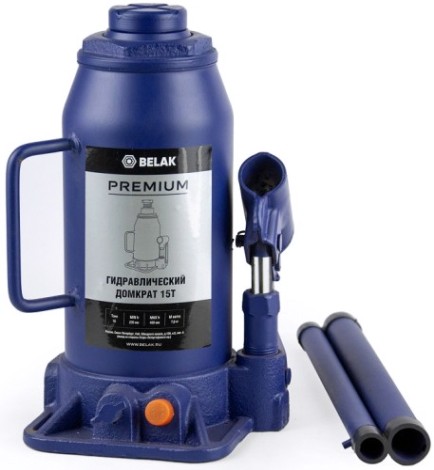 Домкрат бутылочный BELAK PREMIUM гидравлический 15т BAK.30018 [BAK.30018]