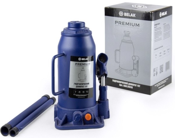 Домкрат бутылочный BELAK PREMIUM гидравлический 15т BAK.30018 [BAK.30018]
