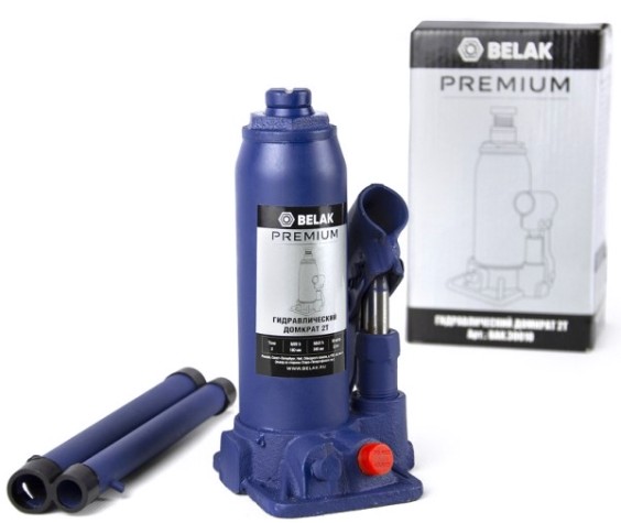 Домкрат бутылочный BELAK PREMIUM гидравлический 2т BAK.30010 [BAK.30010]