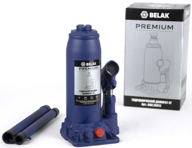 Домкрат бутылочный BELAK PREMIUM гидравлический 4т BAK.30012 [BAK.30012]