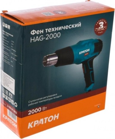 Фен строительный КРАТОН HAG-2000 HOBBY [3 09 01 002]