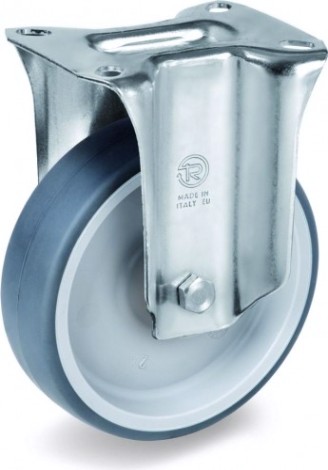 Колесная опора промышленная TELLURE ROTA 715 711 неповоротная, диаметр 150мм, грузоподъемность 180к [715711]