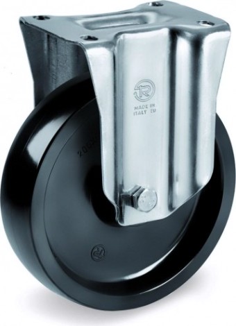 Колесо из термостойкой смолы TELLURE ROTA 678103 серия 67, d-125 мм, до 300 °C, неповорот, (100х85) [8007554044995]