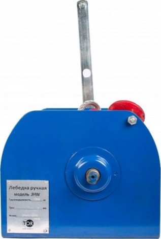 Лебедка барабанная TOR ЛТ-1 (JHW) г/п 1,0 т, длина троса 40 м, 11316 [11316]