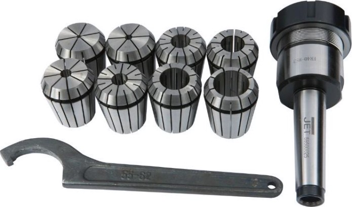 Патрон цанговый JET JE59500025 МК-3/ER40 с набором из 8 цанг 3-26 мм [59500025]