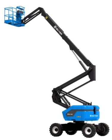 Передвижной телескопический подъемник SKYER DKP1725 самоходный коленчатый дизельный