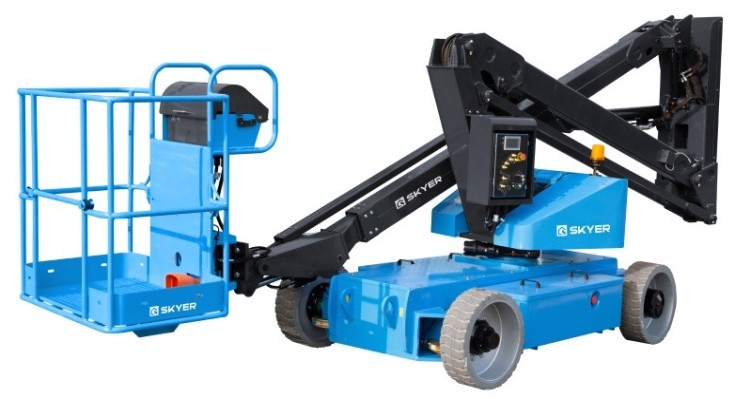 Передвижной телескопический подъемник SKYER EKP1423 самоходный коленчатый