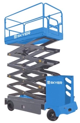 Передвижной телескопический подъемник SKYER NPF1105 самоходный ножничный с кабиной
