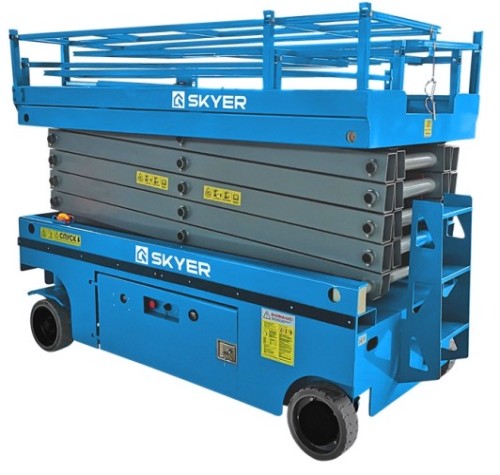 Передвижной телескопический подъемник SKYER PL0823 самоходный с выдв.платформой