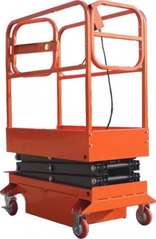 Передвижной телескопический подъемник TOR GTJY ножничный 320 кг 12 м (автономный) [1009049]