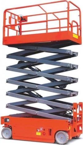 Передвижной телескопический подъемник TOR GTJZ ножничный самоходный 240 кг 4 м (автономный) [1009022]