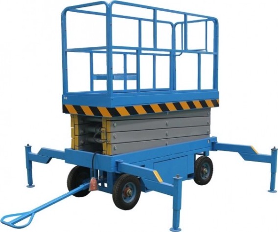 Передвижной телескопический подъемник TOR SJY-0,3-18DC ножничный 300 кг 18 м (автономный) [1019956]