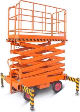 Передвижной телескопический подъемник TOR SJY-0,5-9DC ножничный 500 кг 9 м (автономный) [1017007]