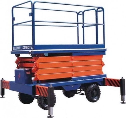 Подъемник ножничный передвижной TOR SJY (14 м/500 кг, 380 В) 2150514 [2150514]