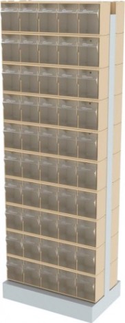 Стойка СТЕЛЛА-ТЕХНИК бежевая двусторонняя напольная (600х380х1650) [406-00-00-10-B]