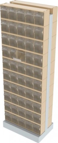 Стойка СТЕЛЛА-ТЕХНИК бежевая двусторонняя напольная (600х380х1650) [406-00-00-10-B]