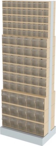 Стойка СТЕЛЛА-ТЕХНИК бежевая двусторонняя напольная (600х380х1650) [406-05-06-03-B]