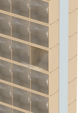 Стойка СТЕЛЛА-ТЕХНИК бежевая двусторонняя напольная (600х380х1650) [406-05-06-03-B]