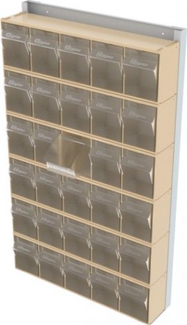 Стойка СТЕЛЛА-ТЕХНИК бежевая настенная (610х40х1000) [402-00-00-06-B]