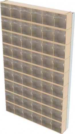 Стойка СТЕЛЛА-ТЕХНИК бежевая настенная (610х40х1000) [402-00-09-00-B]