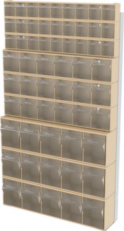 Стойка СТЕЛЛА-ТЕХНИК бежевая настенная (610х40х1000) [402-03-03-03-B]