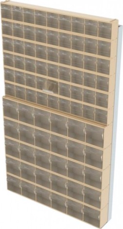 Стойка СТЕЛЛА-ТЕХНИК бежевая настенная (610х40х1000) [402-06-05-00-B]