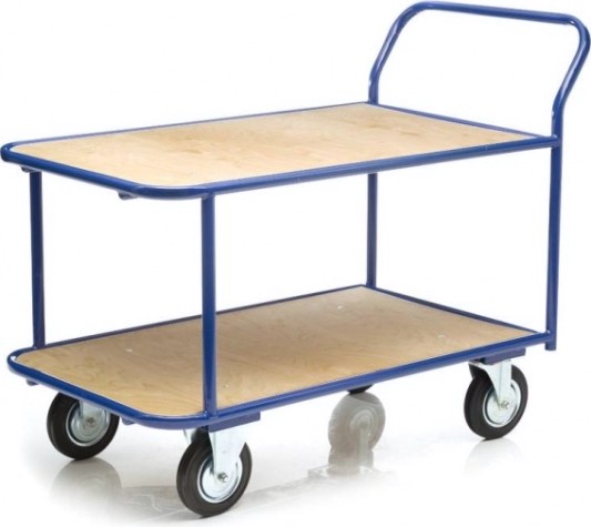 Тележка платформенная СТЕЛЛА-ТЕХНИК КП-2 2-х ярусная, 500х800мм [КП-2-Ф-5-8-125-К]