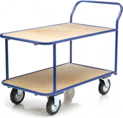 Тележка платформенная СТЕЛЛА-ТЕХНИК КП-2 2-х ярусная, 500х800мм [КП-2-Ф-5-8-160-К]