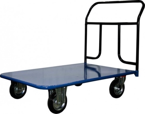 Тележка платформенная СТЕЛЛА-ТЕХНИК КП-400 4-х колесная (700х1000) 160-K, до 400 кг [КП-400-160-К]