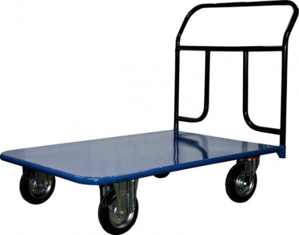 Тележка платформенная СТЕЛЛА-ТЕХНИК КП-450 4-х колесная (700х1250) 200-K, до 550 кг [КП-450-200-К]