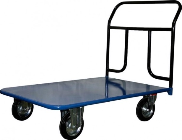 Тележка платформенная СТЕЛЛА-ТЕХНИК КП-600 4-х колесная (800х1400) 200-K, до 550 кг [КП-600-200-К]