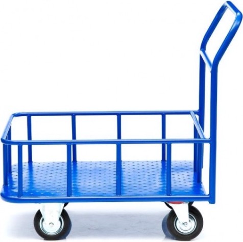 Тележка платформенная СТЕЛЛА-ТЕХНИК КПБ-300-125 с бортом, 600х900мм [КПБ-300-125-И]