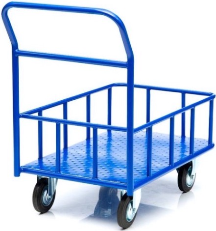 Тележка платформенная СТЕЛЛА-ТЕХНИК КПБ-300-150 с бортом, 600х900мм [КПБ-300-150-И]