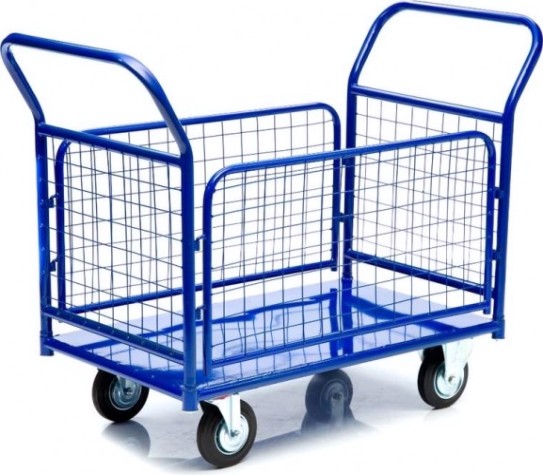 Тележка платформенная СТЕЛЛА-ТЕХНИК КПО-300 с бортами, 600х1000мм [КПО-300-С-125-И]