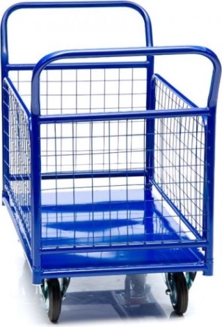 Тележка платформенная СТЕЛЛА-ТЕХНИК КПО-500С-160 с бортами, 650х1150мм [КПО-500С-160-К]