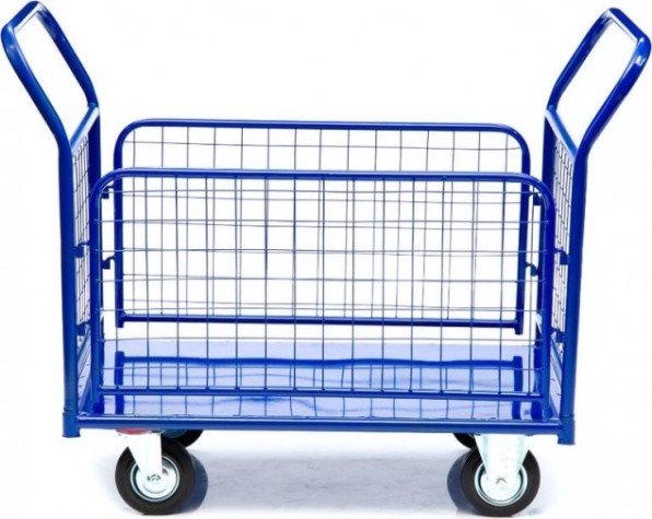 Тележка платформенная СТЕЛЛА-ТЕХНИК КПО-500С-200 с бортами, 650х1150мм [КПО-500С-200-И]