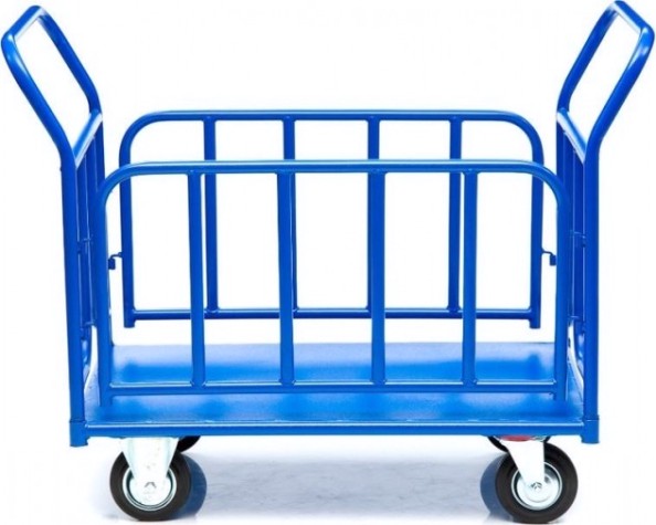 Тележка платформенная СТЕЛЛА-ТЕХНИК КПО-500Т-150 с бортами, 800х1200мм [КПО-500Т-150-И]