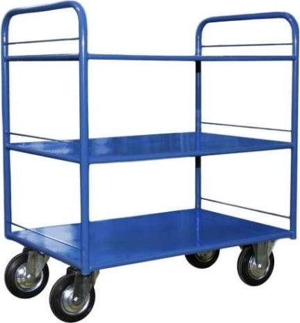 Тележка платформенная СТЕЛЛА-ТЕХНИК КР-3-125 3-х ярусная, 600х900мм [КР-3-125-К]