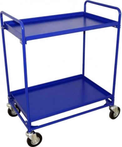 Тележка платформенная ТЯ-2 2-х ярусная 600х900, полка с бортиком, колеса