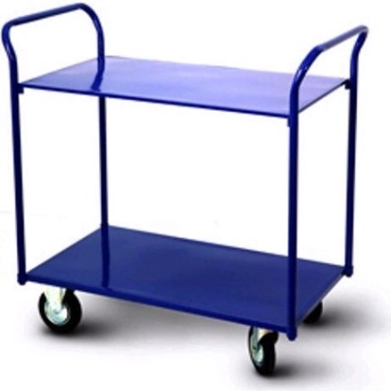 Тележка платформенная ТЯ-3 2-х ярусная 600х1000, полка без бортика, колеса