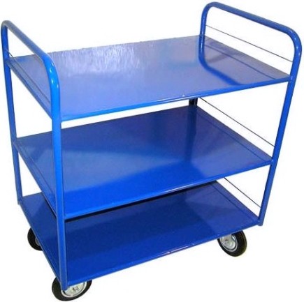 Тележка платформенная ТЯ-3 3-х ярусная 600х1000, полки без бортика, колеса