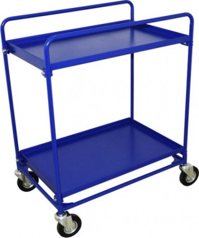 Тележка платформенная ТЯ-5 2-х ярусная 700х1200, полка с бортиком, колеса