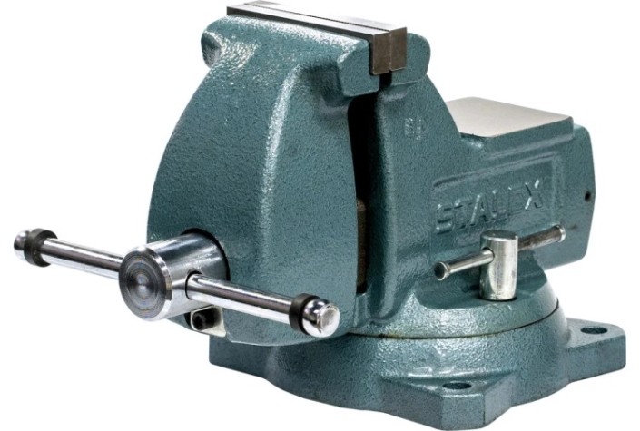 Тиски слесарные STALEX "Гиппо", 102х108 мм 360°,17 кг. [7404]