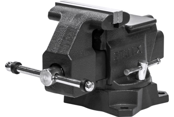 Тиски слесарные STALEX "Кайман", 114х100 мм 210°, 7,9 кг. [D40]